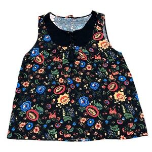 Modcloth Women's Masterpiece Sleeveless Top In Folksy Size XL